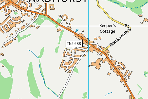 TN5 6BS map - OS VectorMap District (Ordnance Survey)