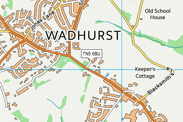TN5 6BU map - OS VectorMap District (Ordnance Survey)