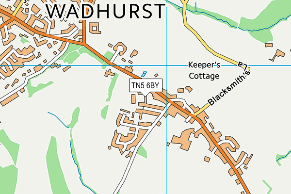 TN5 6BY map - OS VectorMap District (Ordnance Survey)