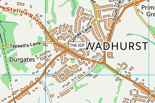 TN5 6DF map - OS VectorMap District (Ordnance Survey)