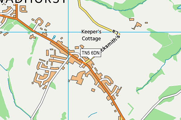 TN5 6DN map - OS VectorMap District (Ordnance Survey)