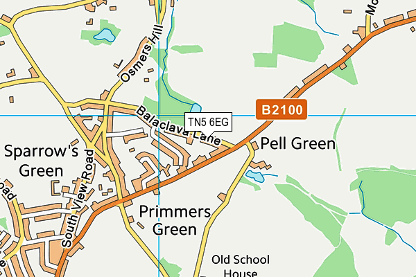 TN5 6EG map - OS VectorMap District (Ordnance Survey)