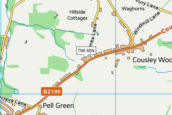 TN5 6EN map - OS VectorMap District (Ordnance Survey)