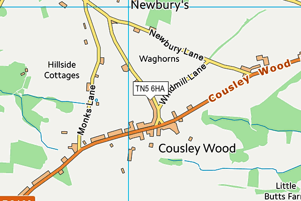 TN5 6HA map - OS VectorMap District (Ordnance Survey)