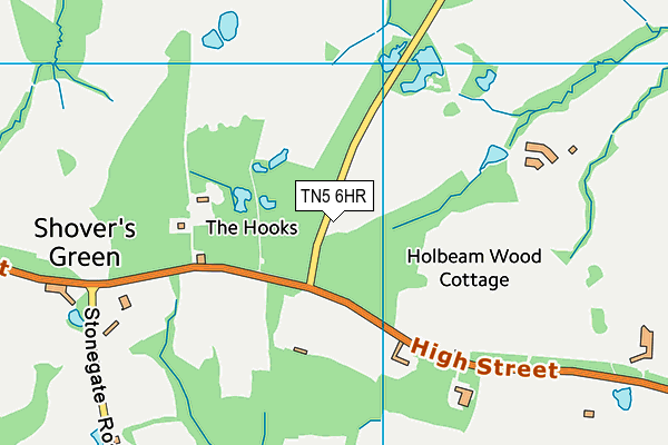 TN5 6HR map - OS VectorMap District (Ordnance Survey)