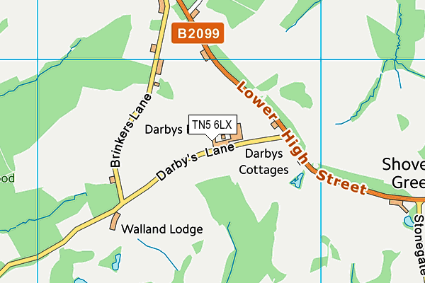 TN5 6LX map - OS VectorMap District (Ordnance Survey)