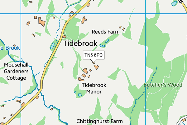 TN5 6PD map - OS VectorMap District (Ordnance Survey)