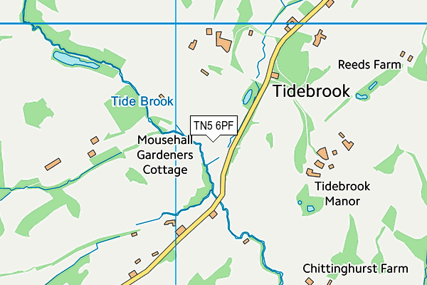 TN5 6PF map - OS VectorMap District (Ordnance Survey)