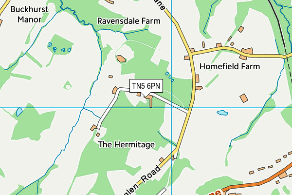 TN5 6PN map - OS VectorMap District (Ordnance Survey)