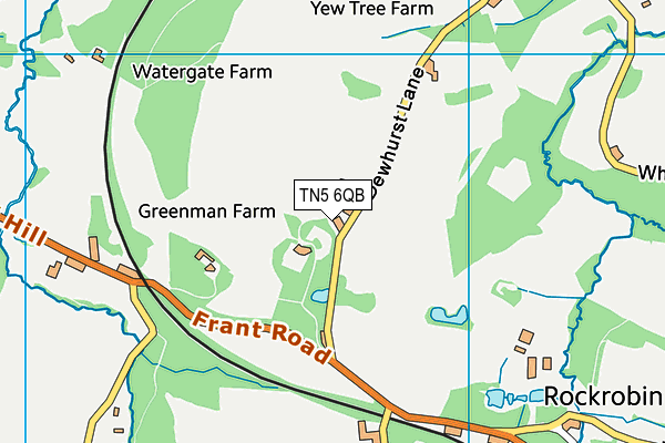 TN5 6QB map - OS VectorMap District (Ordnance Survey)