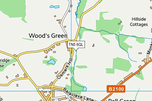 TN5 6QL map - OS VectorMap District (Ordnance Survey)