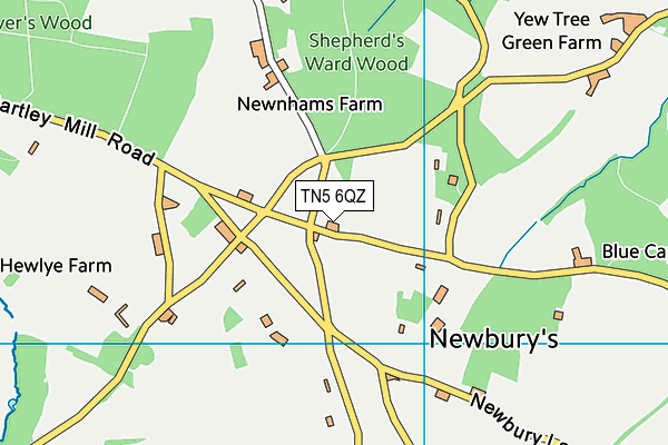 TN5 6QZ map - OS VectorMap District (Ordnance Survey)