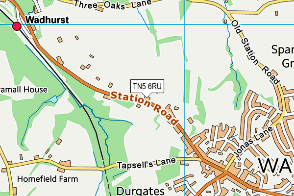 TN5 6RU map - OS VectorMap District (Ordnance Survey)