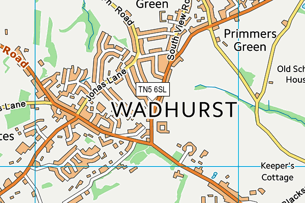 TN5 6SL map - OS VectorMap District (Ordnance Survey)