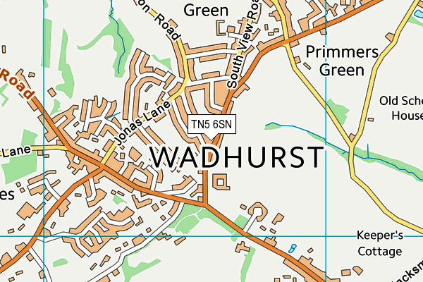TN5 6SN map - OS VectorMap District (Ordnance Survey)