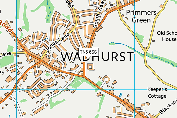 TN5 6SS map - OS VectorMap District (Ordnance Survey)