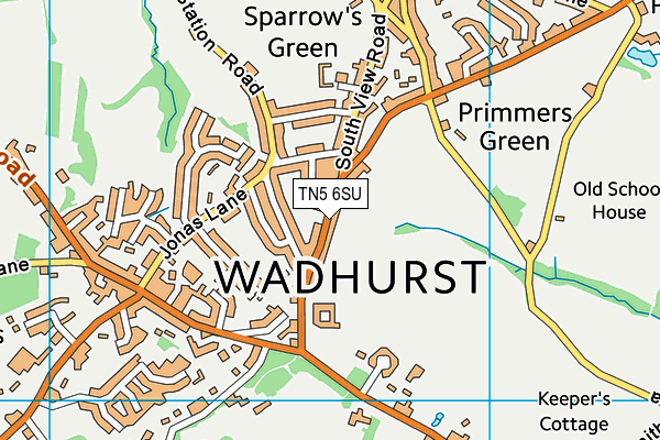 TN5 6SU map - OS VectorMap District (Ordnance Survey)