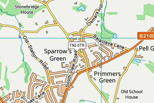 TN5 6TR map - OS VectorMap District (Ordnance Survey)