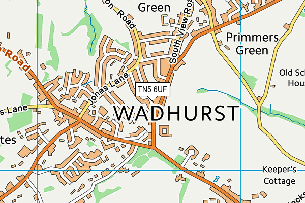 TN5 6UF map - OS VectorMap District (Ordnance Survey)