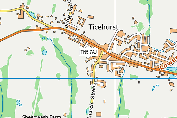 TN5 7AJ map - OS VectorMap District (Ordnance Survey)