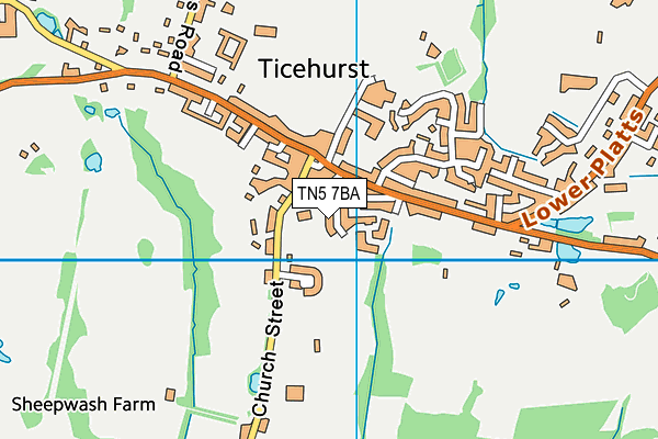 TN5 7BA map - OS VectorMap District (Ordnance Survey)