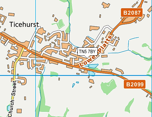 TN5 7BY map - OS VectorMap District (Ordnance Survey)