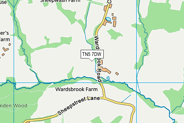 TN5 7DW map - OS VectorMap District (Ordnance Survey)