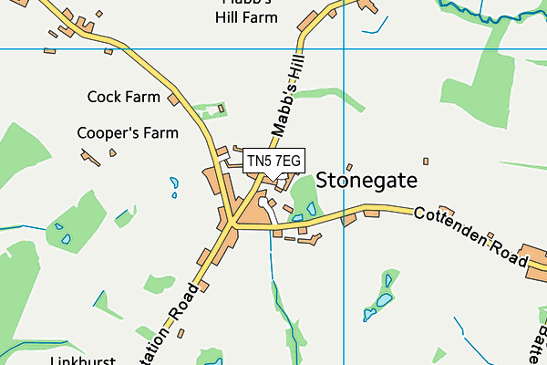 TN5 7EG map - OS VectorMap District (Ordnance Survey)