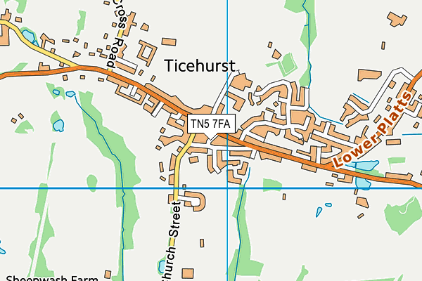 TN5 7FA map - OS VectorMap District (Ordnance Survey)