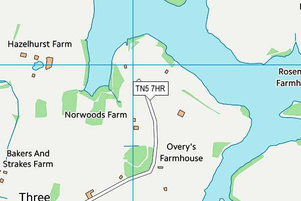 TN5 7HR map - OS VectorMap District (Ordnance Survey)