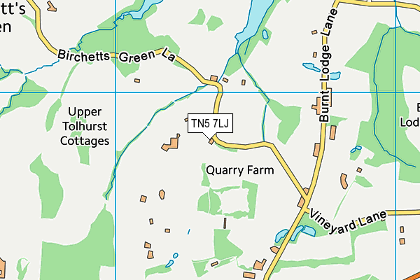 TN5 7LJ map - OS VectorMap District (Ordnance Survey)