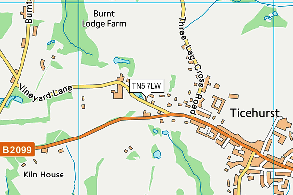 TN5 7LW map - OS VectorMap District (Ordnance Survey)
