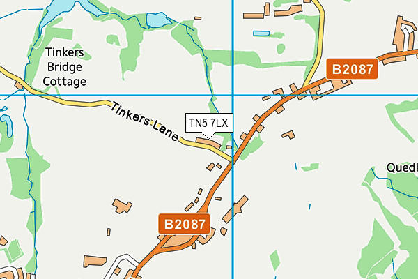 TN5 7LX map - OS VectorMap District (Ordnance Survey)