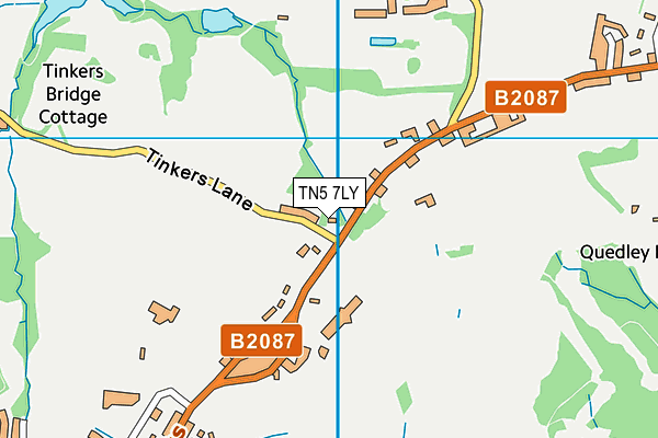 TN5 7LY map - OS VectorMap District (Ordnance Survey)