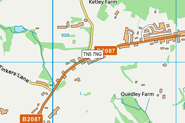 TN5 7NG map - OS VectorMap District (Ordnance Survey)