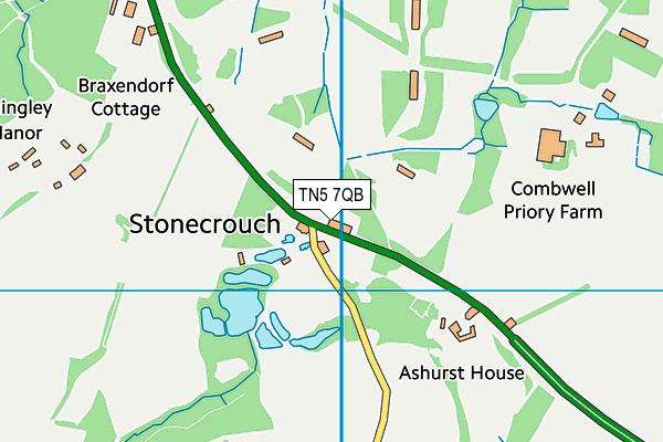 TN5 7QB map - OS VectorMap District (Ordnance Survey)