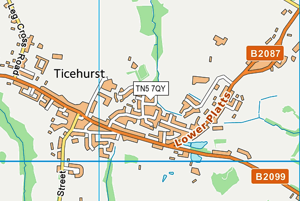 TN5 7QY map - OS VectorMap District (Ordnance Survey)