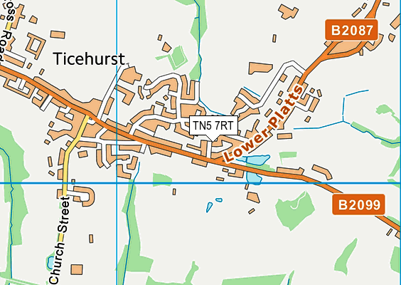 TN5 7RT map - OS VectorMap District (Ordnance Survey)