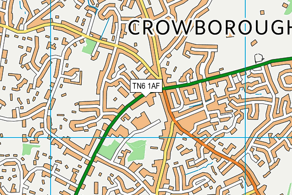 TN6 1AF map - OS VectorMap District (Ordnance Survey)