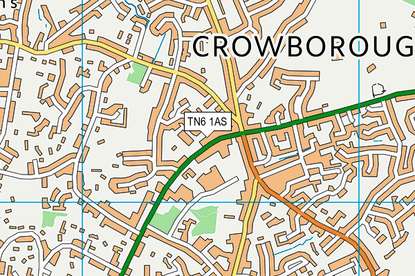 TN6 1AS map - OS VectorMap District (Ordnance Survey)