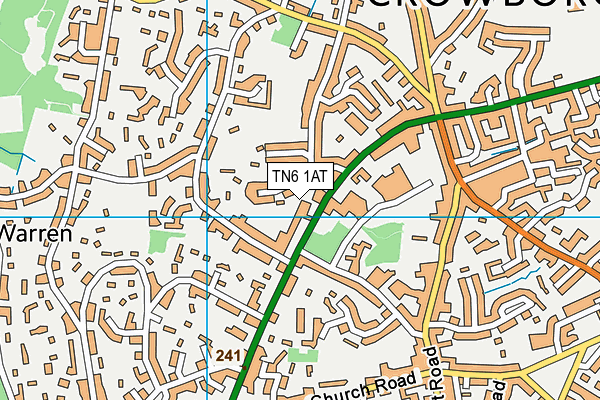 TN6 1AT map - OS VectorMap District (Ordnance Survey)