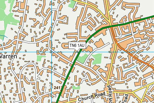 TN6 1AU map - OS VectorMap District (Ordnance Survey)