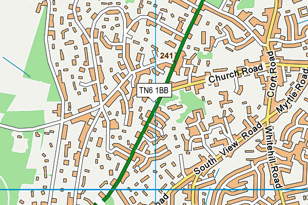 TN6 1BB map - OS VectorMap District (Ordnance Survey)