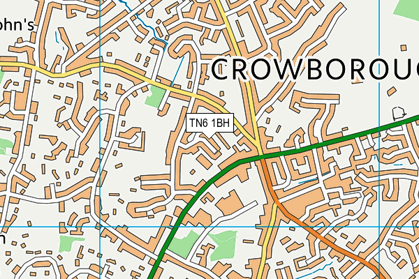 TN6 1BH map - OS VectorMap District (Ordnance Survey)