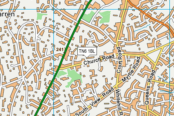 TN6 1BL map - OS VectorMap District (Ordnance Survey)