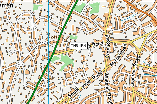 Crowborough Tennis And Squash Club Ltd map (TN6 1BN) - OS VectorMap District (Ordnance Survey)