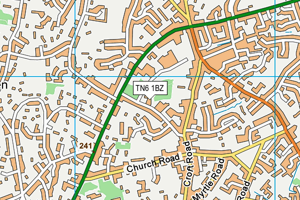 TN6 1BZ map - OS VectorMap District (Ordnance Survey)