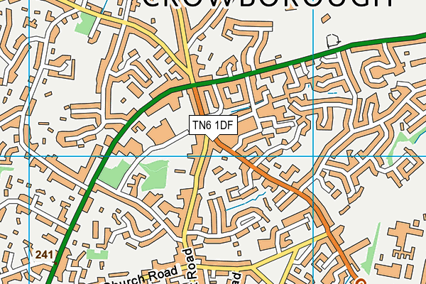TN6 1DF map - OS VectorMap District (Ordnance Survey)