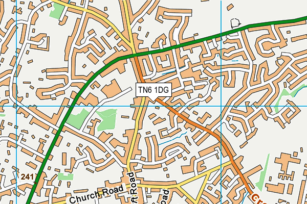 TN6 1DG map - OS VectorMap District (Ordnance Survey)