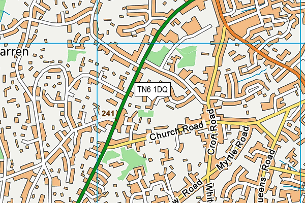 TN6 1DQ map - OS VectorMap District (Ordnance Survey)